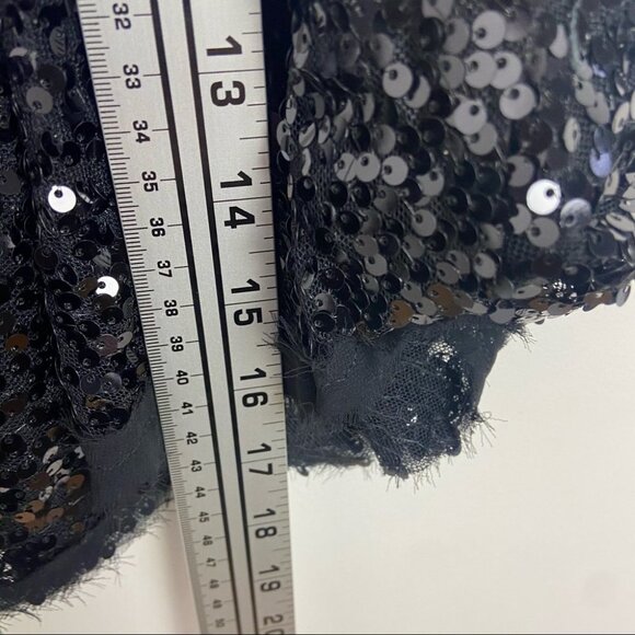 NWT Show Me Your Mumu Black Sequin Crop Top New With Tags Size Medium Boho Bling - Picture 7 of 9